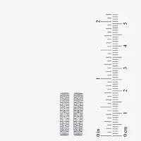 Womens 1/2 CT. T.W. Natural White Diamond 10K Gold 18.6mm Hoop Earrings