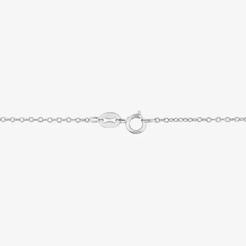 Womens Genuine Gemstone Sterling Silver Pear Pendant Necklace