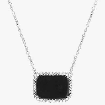Womens Genuine Gemstone 18K Gold Over Silver Pendant Necklace