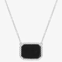 Womens Genuine Gemstone 18K Gold Over Silver Pendant Necklace