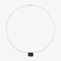 Womens Genuine Gemstone 18K Gold Over Silver Pendant Necklace