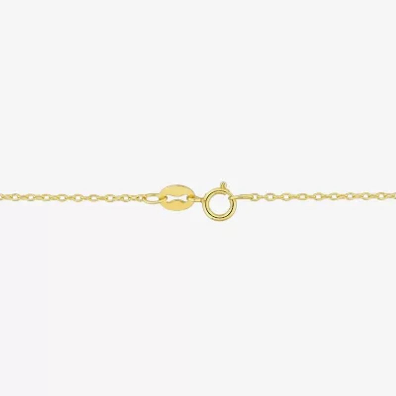 Womens Genuine Gemstone 18K Gold Over Silver Pendant Necklace