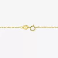 Womens Genuine Green Chalcedony 18K Gold Over Silver 17 Inch Pendant Necklace