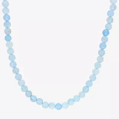 Womens Genuine Gemstone Sterling Silver Pendant Necklace