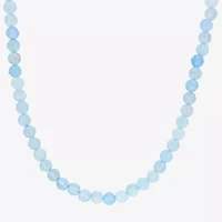 Womens Genuine Gemstone Sterling Silver Pendant Necklace