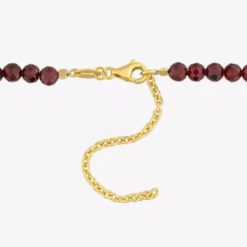 Womens Genuine Gemstone Sterling Silver Pendant Necklace