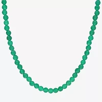 Womens Genuine Gemstone Sterling Silver Pendant Necklace