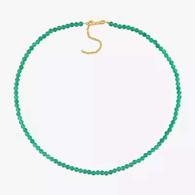 Womens Genuine Gemstone Sterling Silver Pendant Necklace