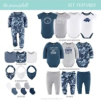 The Peanutshell Blue Camo Baby Boys 23-pc. Clothing Set