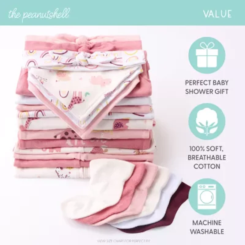 The Peanutshell Rainbow Safari Baby Girls 23-pc. Clothing Set