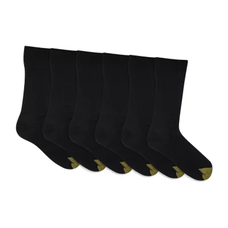 Gold Toe Cambridge Mens 6 Pair Crew Socks