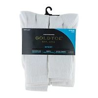 Gold Toe Athletic Sport Mens 6 Pair Crew Socks