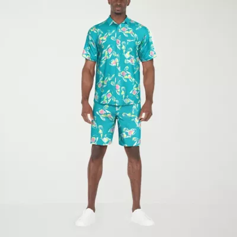 PGA TOUR Mens Short Sleeve Classic Fit Athletic Button-Down Shirt