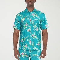 PGA TOUR Mens Short Sleeve Classic Fit Athletic Button-Down Shirt