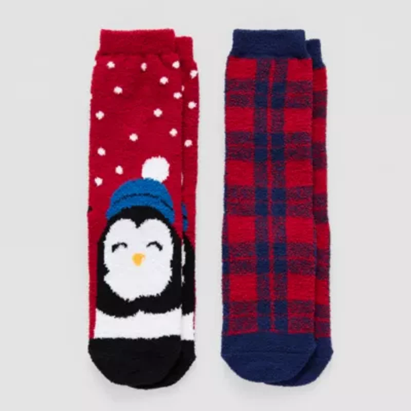 Thereabouts Little & Big Kid Boys 2 Pair Crew Socks