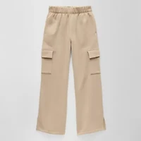 Xersion Little & Big Kid Girls Mid Rise Wide Leg Active Fleece Cargo Pant