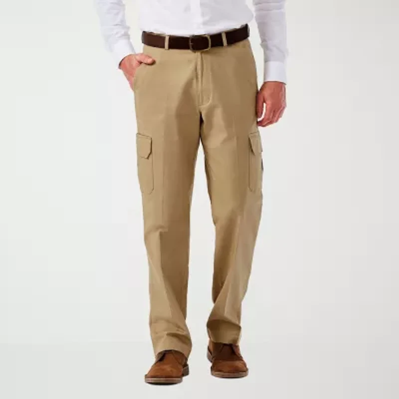 Haggar Stretch Comfort Cargo Mens Fabric Classic Fit Pant
