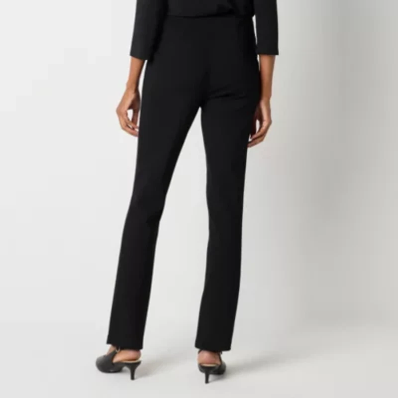 Liz Claiborne Alexis Ponte Womens Straight Mid Rise Tall Pull-On Pant
