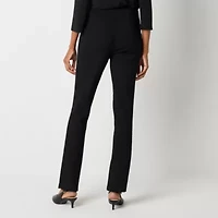 Liz Claiborne Alexis Ponte Womens Straight Mid Rise Tall Pull-On Pant