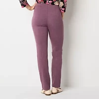 Liz Claiborne Alexis Ponte Womens Tall Straight Mid Rise Pull-On Pant