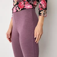 Liz Claiborne Alexis Ponte Womens Tall Straight Mid Rise Pull-On Pant