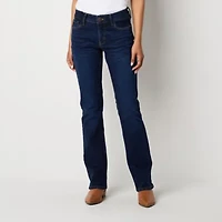 Liz Claiborne Sara Bootcut Womens Mid Rise Slim Pant