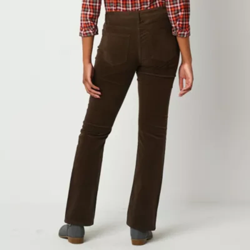St. John's Bay Secretly Slender Womens Mid Rise Bootcut Corduroy Pant