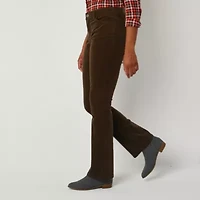 St. John's Bay Secretly Slender Womens Mid Rise Bootcut Corduroy Pant