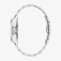 Bulova Surveyor Mens Automatic Silver Tone Stainless Steel Bracelet Watch 96b469