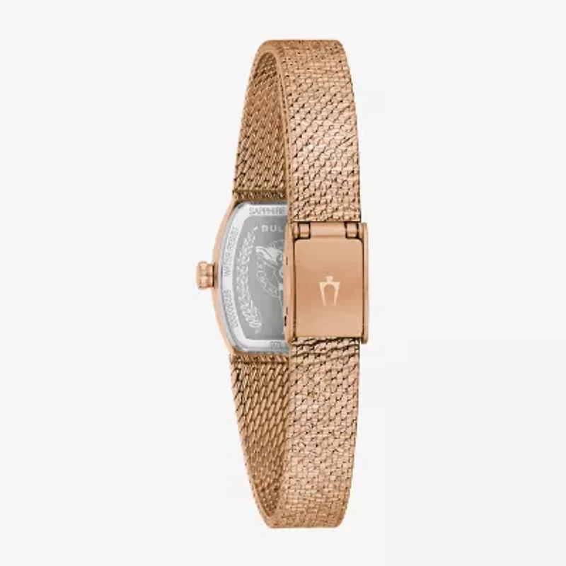Bulova Classic Womens Rose Goldtone Stainless Steel Bracelet Watch 97l185