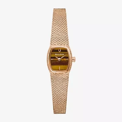Bulova Classic Womens Rose Goldtone Stainless Steel Bracelet Watch 97l185