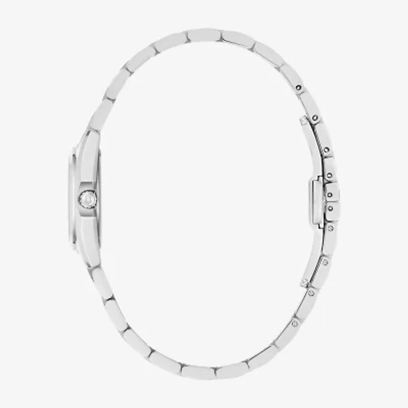 Bulova Surveyor Womens Silver Tone Stainless Steel Bracelet Watch 96l345