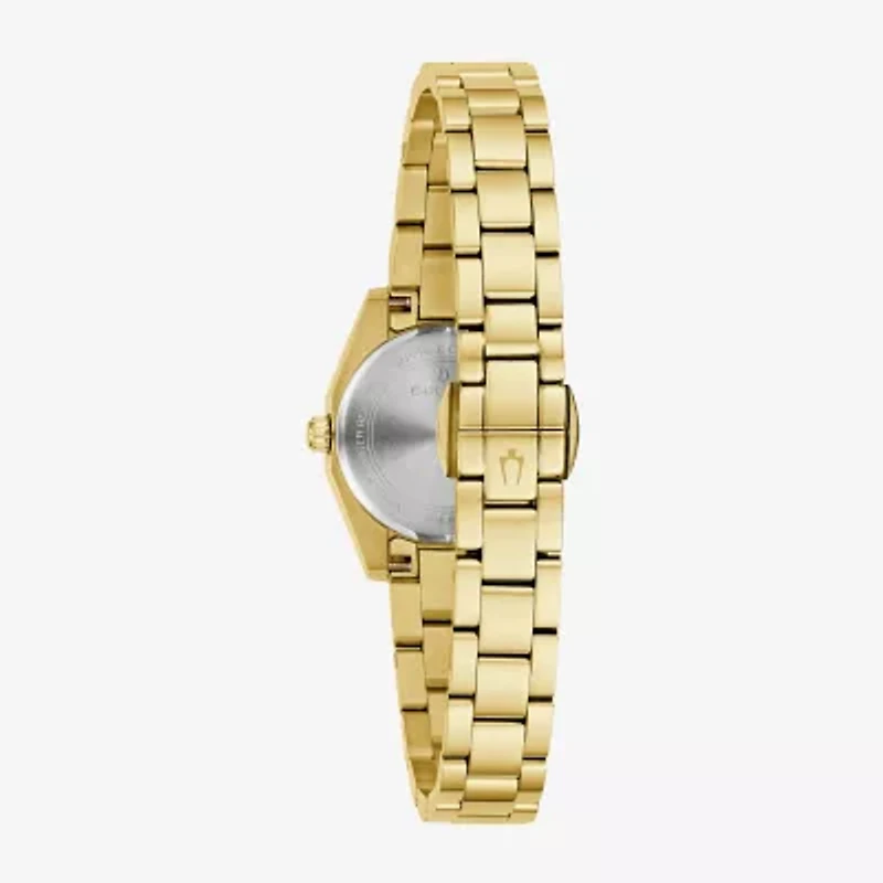 Bulova Surveyor Womens Gold Tone Stainless Steel Bracelet Watch 97l187