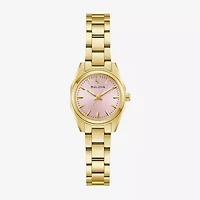 Bulova Surveyor Womens Gold Tone Stainless Steel Bracelet Watch 97l187