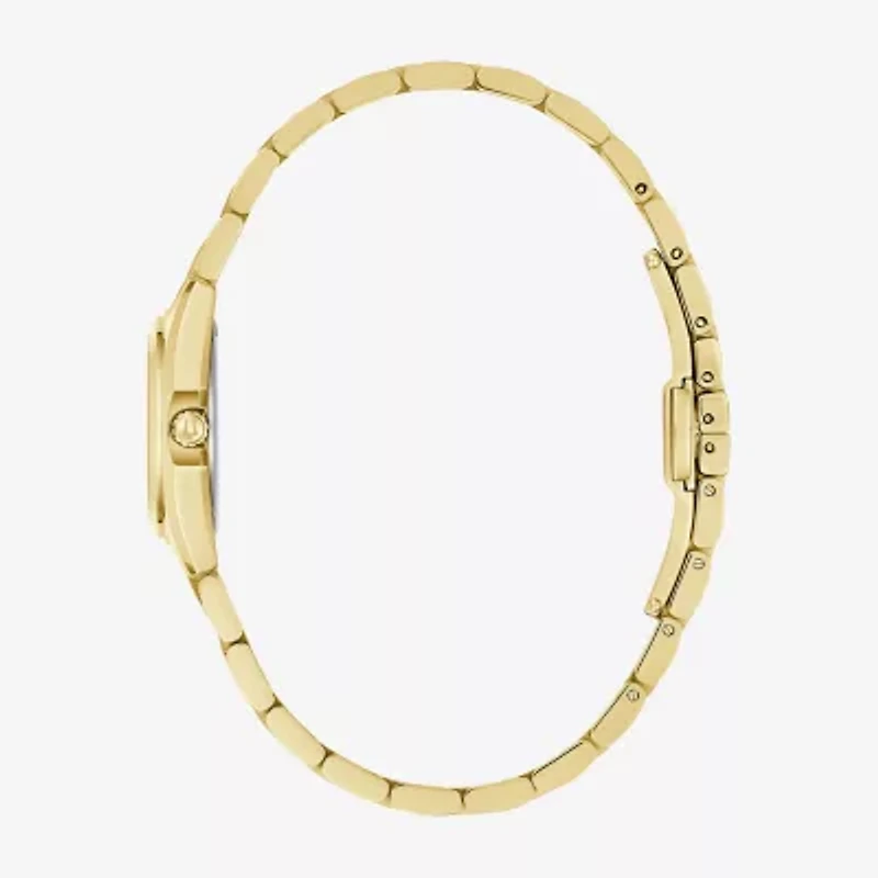 Bulova Surveyor Womens Gold Tone Stainless Steel Bracelet Watch 97l187
