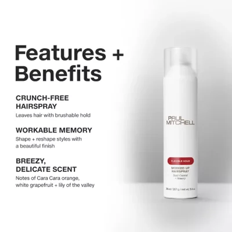 Paul Mitchell Worked Up Flexible Hold Hair Spray 9.4 oz.