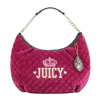 Juicy By Juicy Couture Crowning Glory Quilted Velour Hobo Bag
