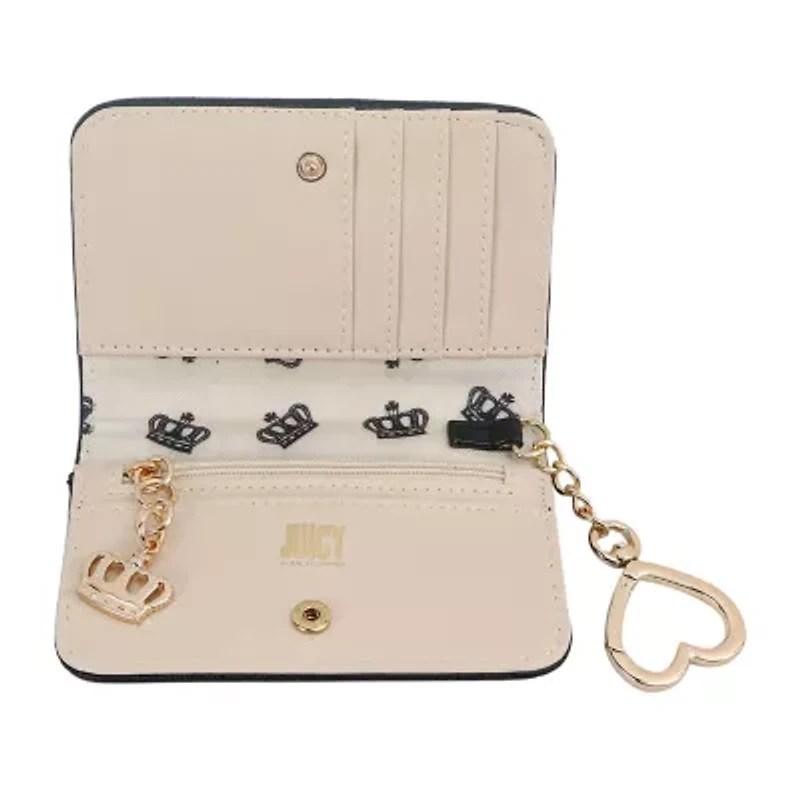 Juicy By Juicy Couture Shine Bright Velour Womens Bifold Wallet