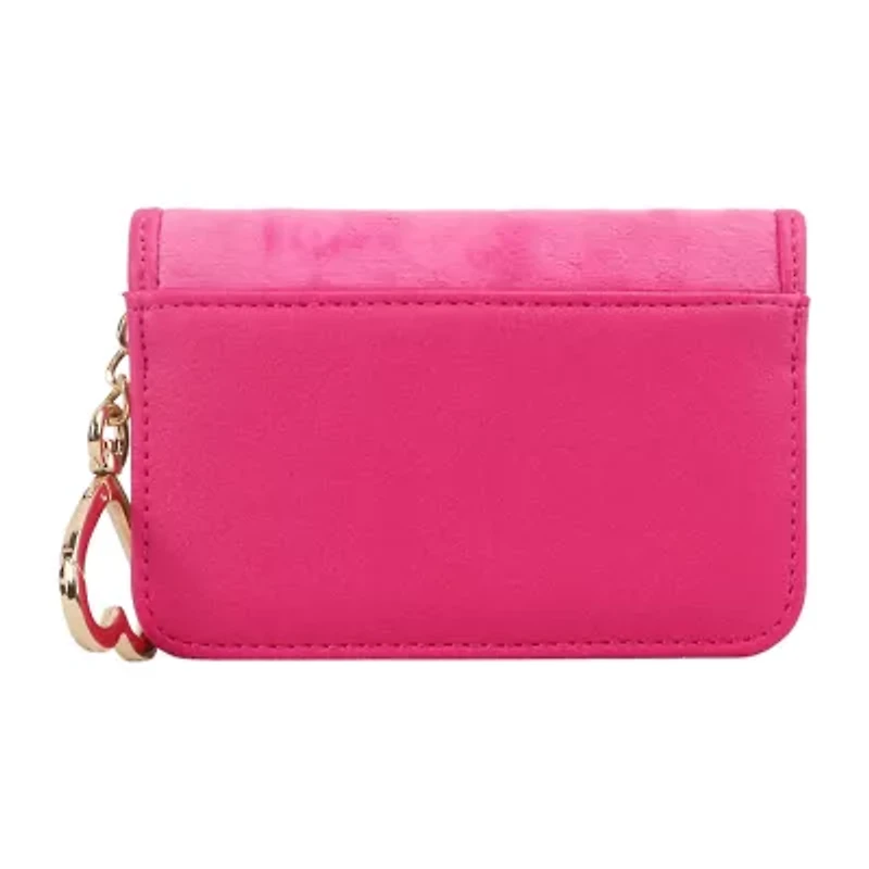 Juicy By Juicy Couture Shine Bright Velour Simple Velour Single Fold Womens Flip Fold Wallet
