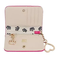 Juicy By Juicy Couture Shine Bright Velour Simple Velour Single Fold Womens Flip Fold Wallet