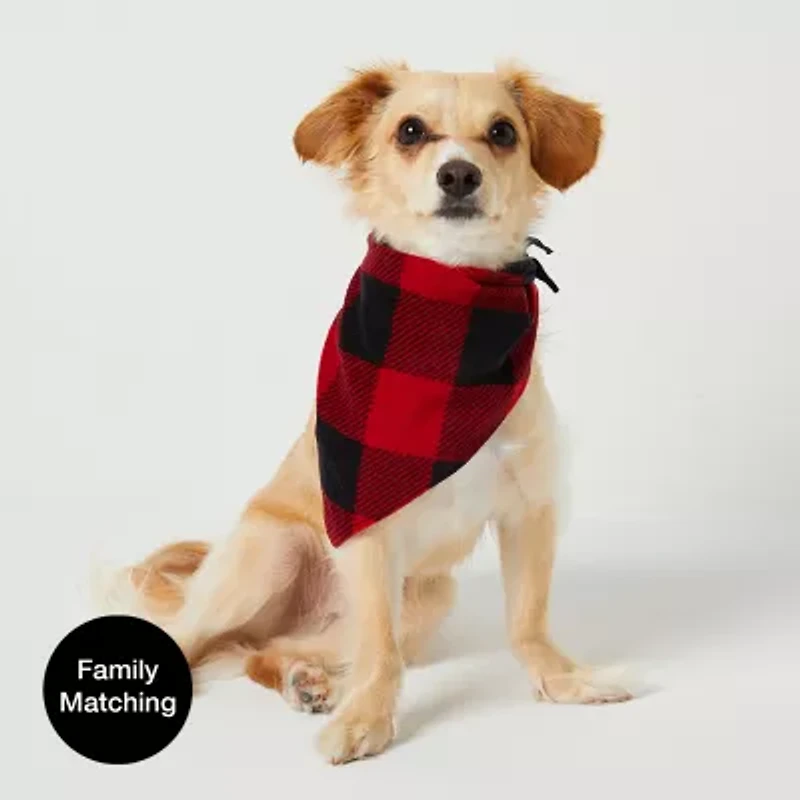 North Pole Trading Co. Head-To-Toe Buffalo Family Dog Bandana