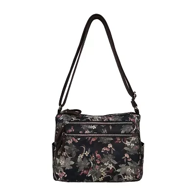 Bueno of California Medium Double Zip Crossbody Bag