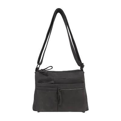 Bueno of California North South Zip Washed Crossbody Bag