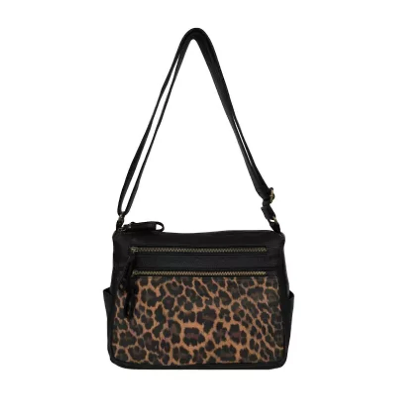 Bueno of California Medium Double Zip Crossbody Bag