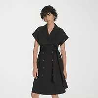Marc New York Womens Short Sleeve Sheath Dress