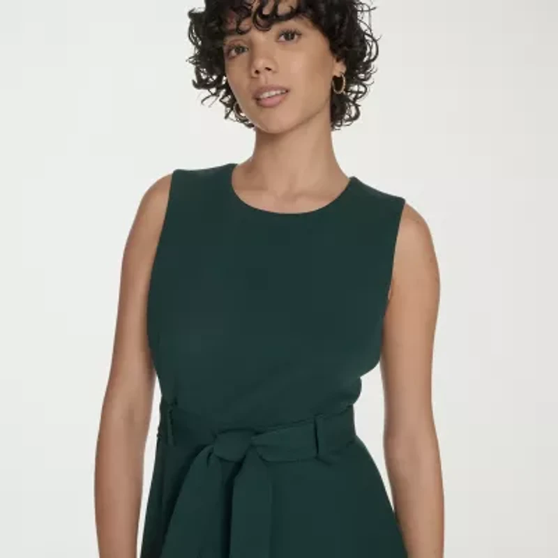 Marc New York Womens Sleeveless Midi Fit + Flare Dress
