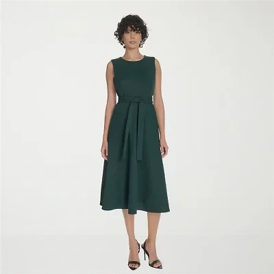 Marc New York Womens Sleeveless Midi Fit + Flare Dress