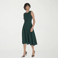 Marc New York Womens Sleeveless Midi Fit + Flare Dress