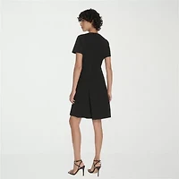 Marc New York Womens Short Sleeve Fit + Flare Dress