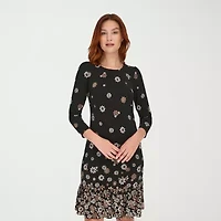 Marc New York Womens 3/4 Sleeve Shift Dress